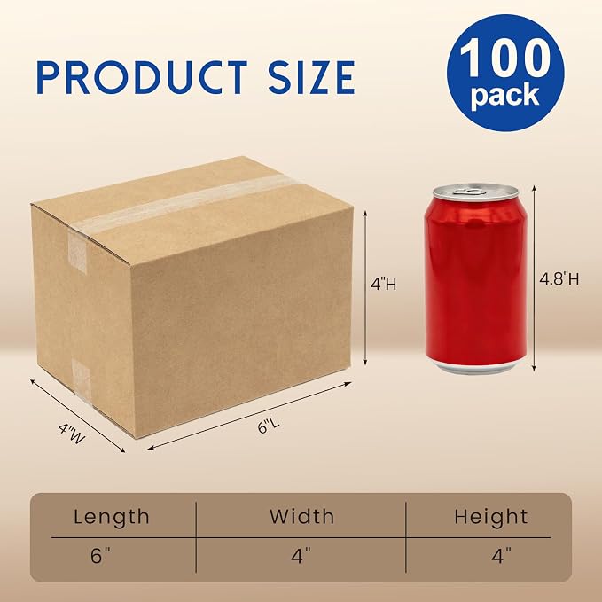 Mefleet 6x4x4" Small Shipping Boxes 100 Pack Corrugated Cardboard Box Brown | Bulk shipping boxes, Packaging for Small Business, Mailer Packing Supplies