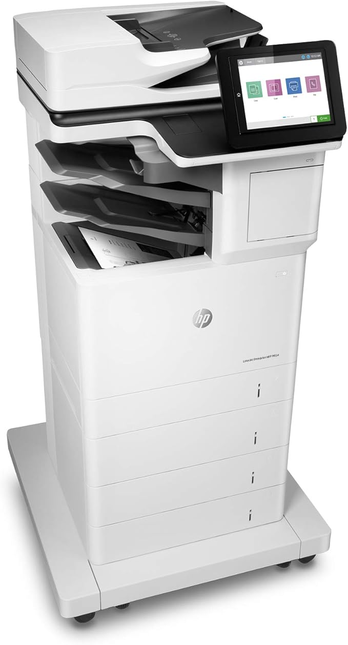 HP LaserJet Enterprise MFP M634z Monochrome All-in-One Printer with Built-in Ethernet, 2-Sided Printing, Extra Paper Trays & 3-bin Stapler/Stacker (7PS96A)
