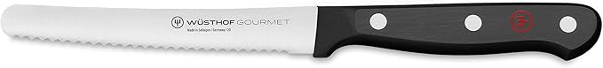 WÜSTHOF Gourmet 4.5" Serrated Utility Knife, Black