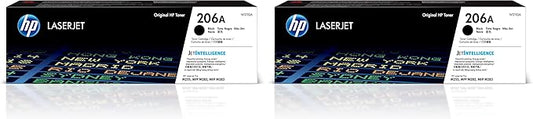 HP 206A Black Toner Cartridge | Works with Color LaserJet Pro M255,MFP M282,M283 Series | W2110A,(Pack of 2)