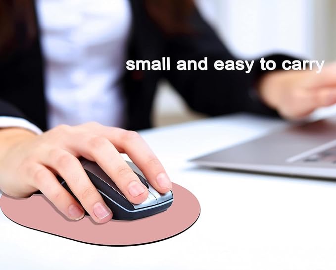 Small Mouse Pad, Mini Mouse Pad, Portable Waterproof with Anti-Slip Base,Pink 5x7 Inch