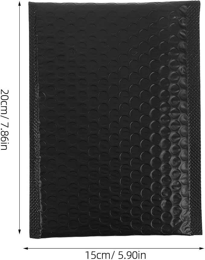 NUOBESTY Bubble Mailers, 100 Pack 6 X 8 Inch Black Padded Envelopes, Shipping Envelopes, Water Resistant, Self Seal, Thick Mailing Bubble Opaque Padded Mailers Shipping Bags