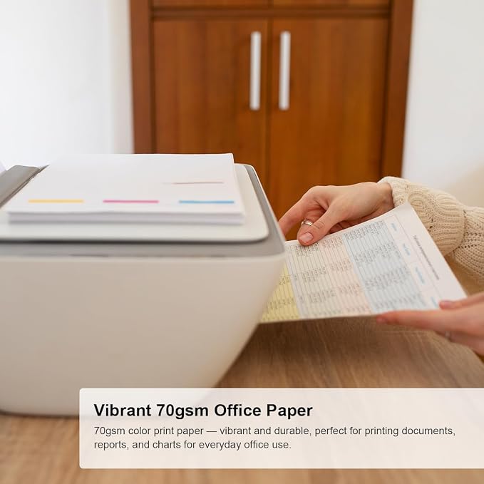 100 Sheets Colored Paper - Multi-Color Copy Paper, 8.5" x 11", 20 lb | 10 Color - Colored Printer Papers - 200 Pages, Assorted Colors, For Office, School, Home