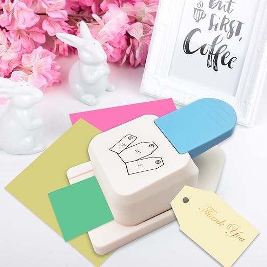 Paper Craft Tag Punch, 1.5, 2 or 2.5 Inch Gift Tag Paper Punches for Scrapbooking Craft Perfurador DIY Puncher (Style C)