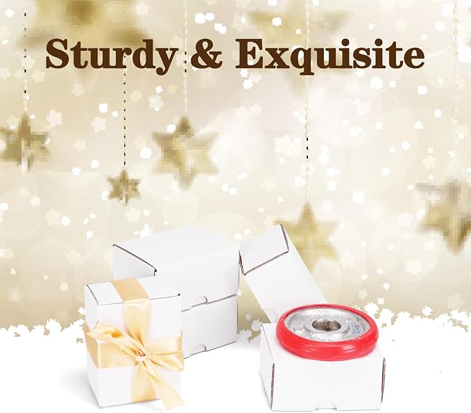 WIFTREY 50 Packs 4X3X2 Small Shipping Boxes, White 4 x 3 x 2 inches Corrugated Cardboard Box for Packaging Small Business, Card Boxes, Mailer for Storage