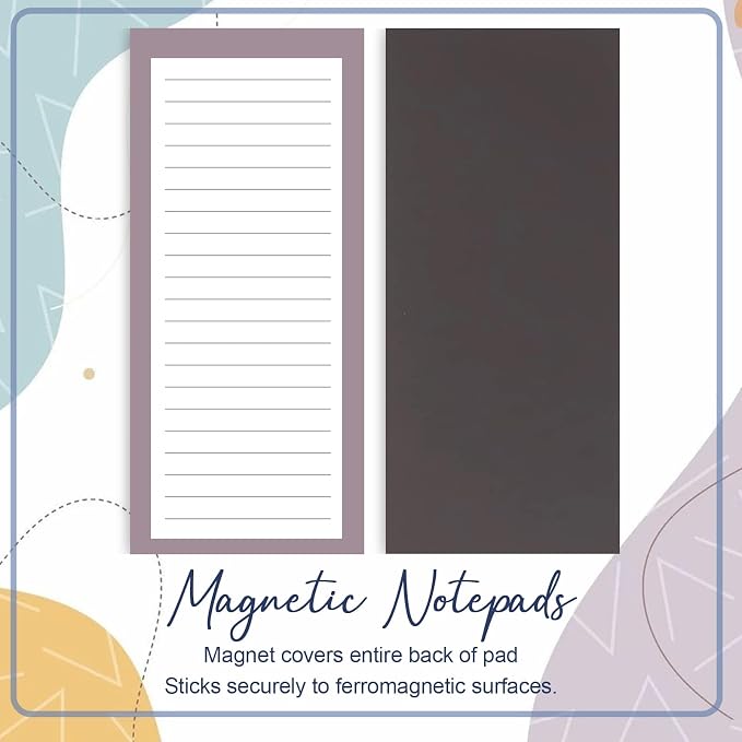 Utron 4 Pack Magnetic Notepads for Refrigerator, 50 Pages/BookGrocery List Magnet Pad for Fridge, Design Magnetic Grocery List Pad for Fridge, Grocery List Notepad, To-Do Memos, List