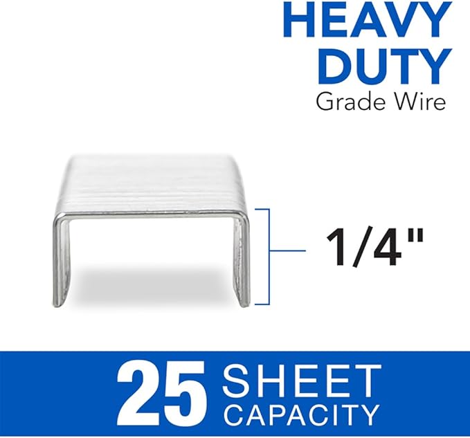 Swingline Staples, Heavy Duty, 1/4" Length, 25 Sheet Capacity, 100/Strip, 1000/Box, 1 Pack (35314 )