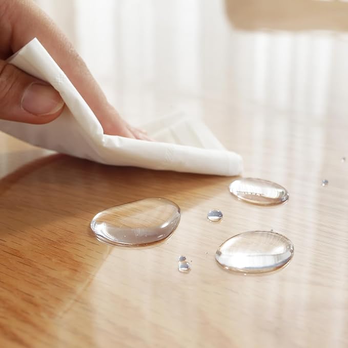 LovePads Clear Table Cover Protector 36 x 66 Inch, 2mm Thick Plastic Mat | Non-slip Waterproof PVC Table Protector, Cut to Size, Spill-Stain-Scratch Proof, Fits Kitchen, Dining Table, Dresser, Desk