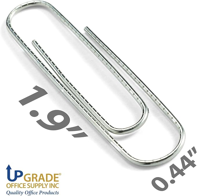 Upgrade Office Supply Jumbo Paper Clips, 300 Count, 3 Boxes of 100, Made in USA