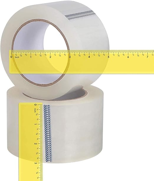 24 Rolls Clear Carton Shipping Box Sealing Packing Tape, 3" x 110 Yards 330' Ft, Heavy Duty Transparent Tape, Designed for Office, Home or Commercial Use
