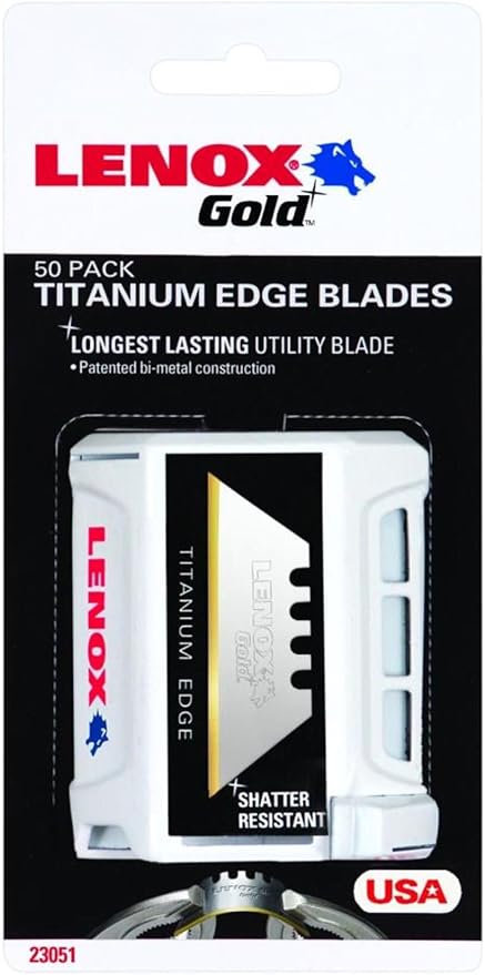 Lenox 50-Pack 1.5-in Carbon Steel Straight Replacement Utility Blades