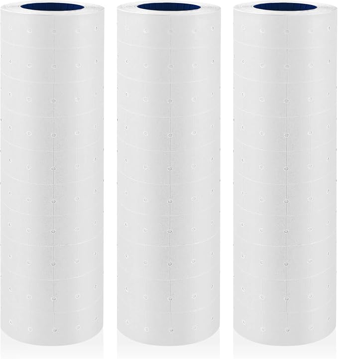 30 Rolls 15000 Price Gun Labels for Mx-5500 White Price Marker Stickers, Super Sticky Label Paper Tag Labels (White)