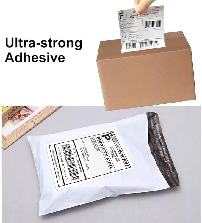 4" x 6" Direct Thermal Labels Roll, 450 Labels/Roll, White Perforated Shipping Labels Compatible with Zebra, Elton Printers(8 Rolls)
