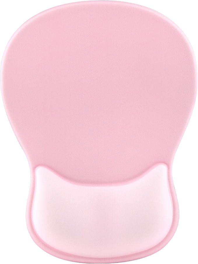 Ergonomic Mouse Pad with Wrist Rest - Gel Wrist Support Mousepad with Non-Slip PU Base for Computer, Laptop, Office & Home