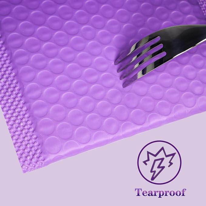 8.5x11 Inch 30 Pack Purple Bubble Mailers, Waterproof Padded Envelopes, Self Seal, Strong Adhesion Bubble Envelopes, Cushioning Padded Mailers for Small Items