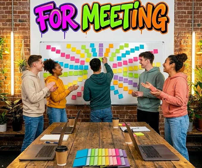 (24 Pads) Sticky Notes 3x3 Inches,Bright Colors Self-Stick Pads | Easy to Post for Home, Office, Notebook