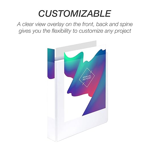 Samsill Economy 1.5 Inch 3 Ring Binder Bulk Pallet, Round Ring Binder, Customizable Clear View Cover, White, Pallet of 720 Binders in 60 Cartons