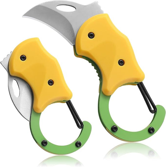 Small Pocket Knife for Men,Pocket Utility Knife with 1.38''Sharp Blade,Cute Folding Knife Box Cutter，Mini EDC Knives for Everyday Carry,Ideal Gifts for Men and Women（Yellow）