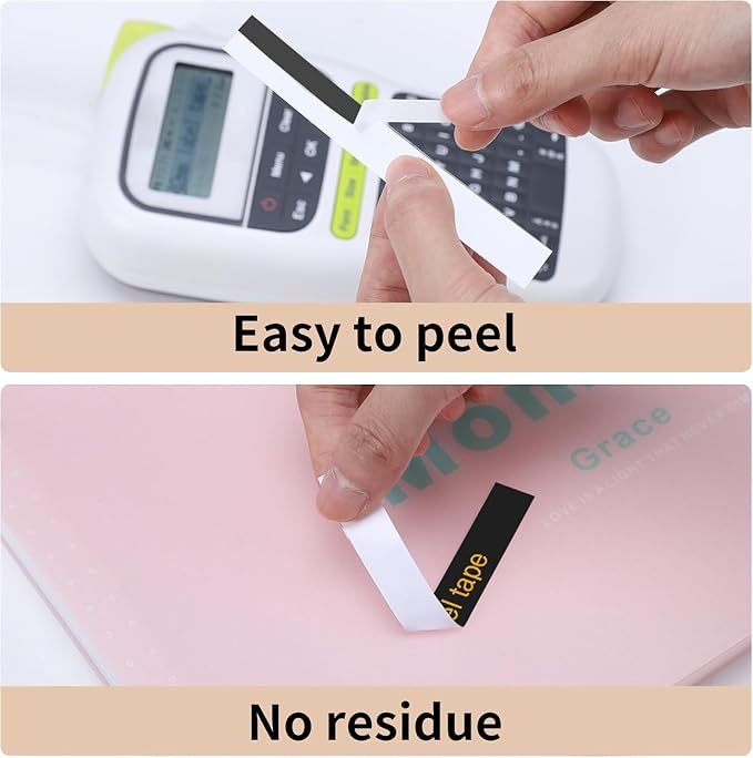 Replacement for Brother P Touch Label Maker Tape Gold on Black 12mm 0.47" | TZe-334 TZe334 TZe TZ Label Tape Gold Compatible with Brother PT-D220 PT-H110 PT-D210 PT-D400 PT-P710BT PT-D200, 5-Pack