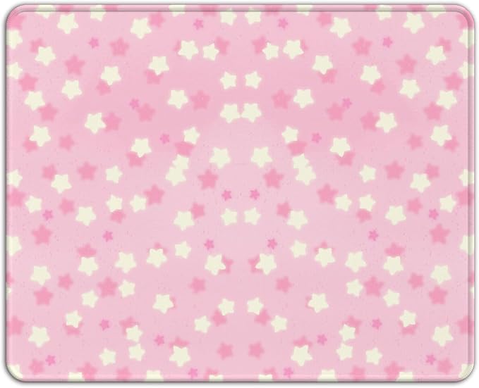 Premium Stitched Mouse Pad 10.2 x 8.3 in | Smooth, Washable Desk Mat with Non-Slip Base | Personalized Cute MousePads for Gaming,Work,Laptop, Computer, Office, Home (pink ocean Star)