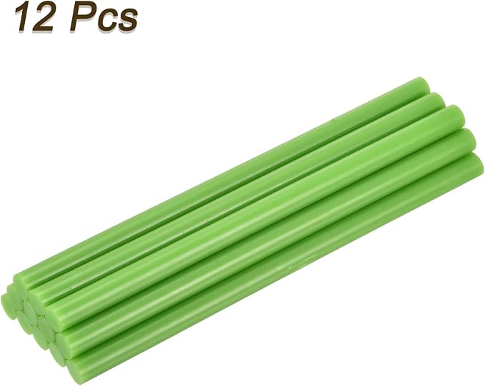uxcell 12pcs Full Size Hot Glue Sticks for Glue Gun 7/16 x 8 Inch Large Glue Sticks, 11 x 200mm Turquoise Green