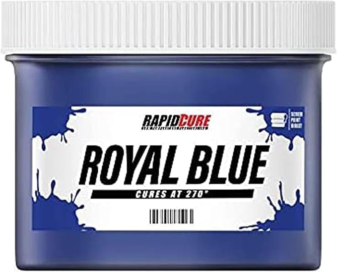 Rapid Cure® Screen Printing Ink Royal Blue (3.5 Gallon - 448oz.) - Plastisol Ink for Screen Printing, Fast Curing Fabric Paint - Screen Print Direct®, USA Made