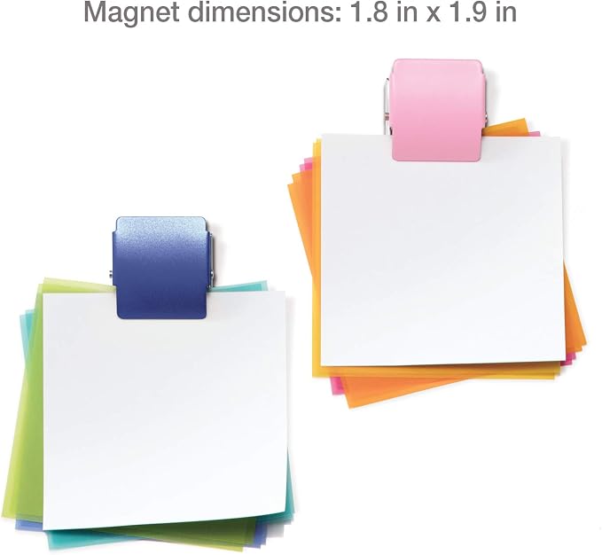 Extra Strong Magnetic Clips for Refrigerator and More, Large Blue, 3-Pack