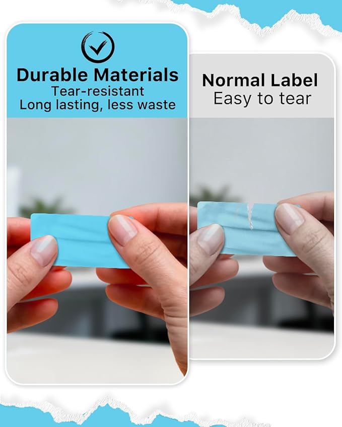 iEager 2x1 Inch Thermal Labels, Blue Rectangle Thermal Printer Stickers, Durable Shipping Label Printer Sticker for Barcode, Name, Address, 1000 Labels/Roll