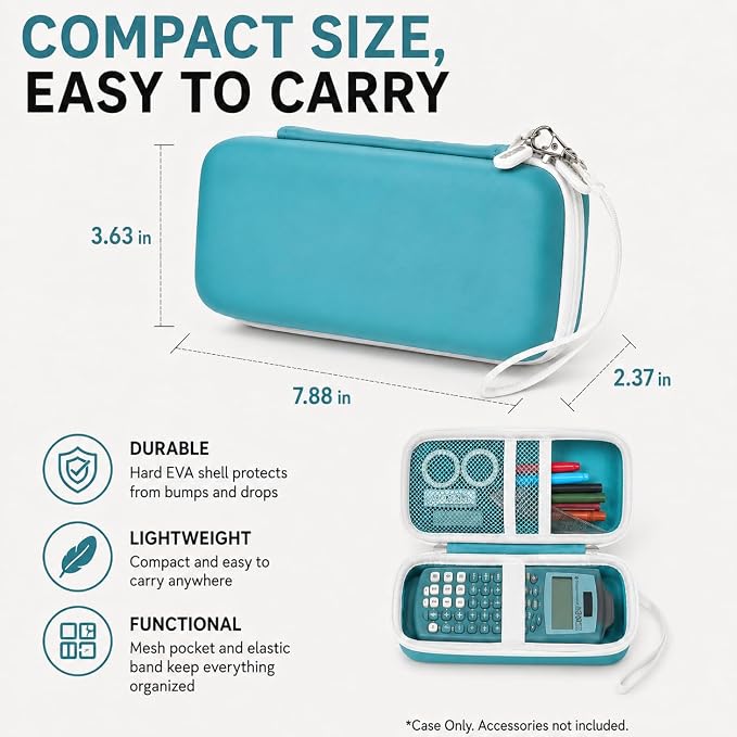 Green Calculator Case for TI-30XS/TI-30XIIS/TI-30Xa/TI-36X Pro | Grapsa Calculator Case for TI-30XS/TI-30XIIS/TI-30Xa/TI-36X Pro