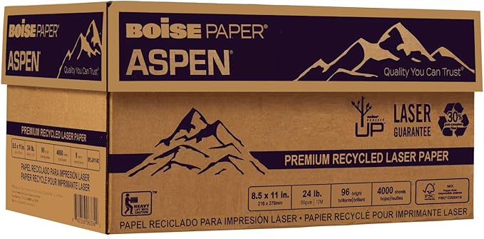 Boise Paper X-9 Multi-Use Copy Paper – Ream less (2,000 Sheets) | 8.5" x 11" Letter | SPLOX (Easy Carry Box) | 92 Bright White - 24 lb. | SP-9224-CTN