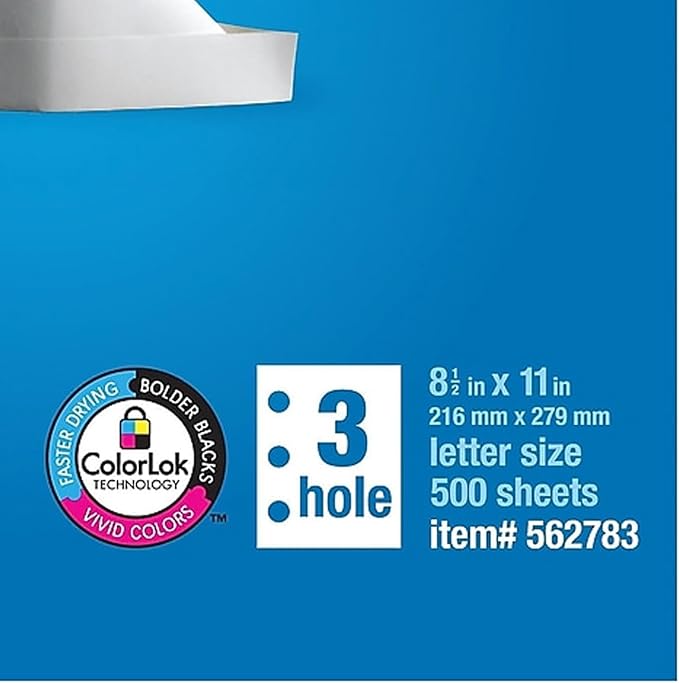 Staples Multipurpose Paper, 8 1/2 x 11, 3-Hole Punched, Ream, for Office, School & Home