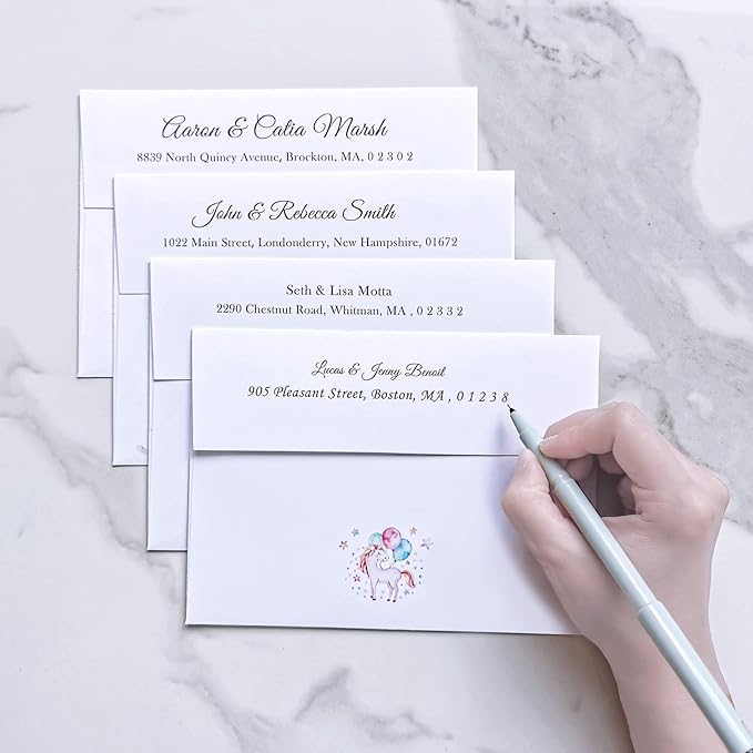 500 Pcs White A7 Invitation Envelopes 5 1/4 x 7 1/4 Square Flap Envelopes Self Seal 95lb for Wedding Shower Birthday Bussiness Graduation Mailing Invitation Announcement 5 x 7 Greeting Cards Photos