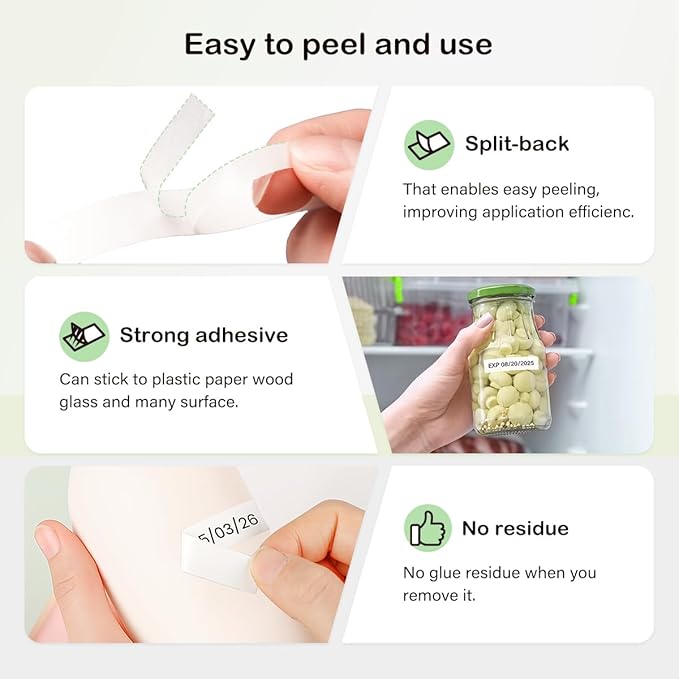 12mm 0.47” Laminated TZe-231 White TZ Tape Compatible with Brother P Touch Label Maker Tape for PT-D210 D220 H111, TZE231 1/2" x 26.2’, Black on White, 6-Pack