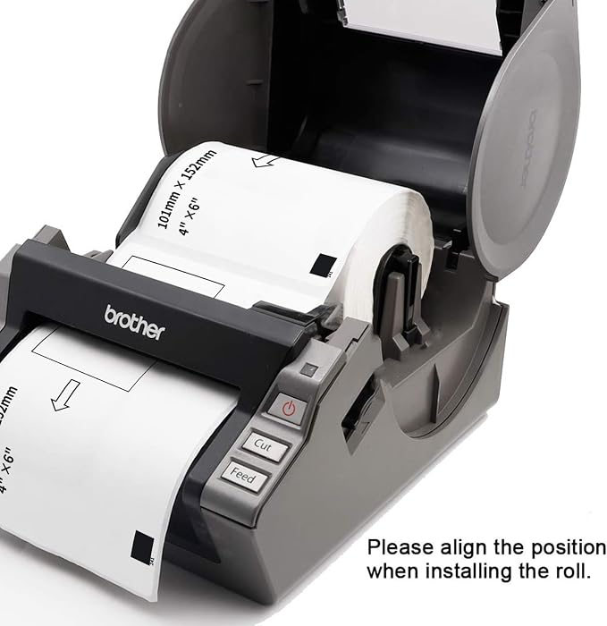 Compatible 4" x 6"(101mm x 152mm) Direct Thermal Labels Replacement for DK-1241 Shipping Mailing Postage Address Compatible for Brother QL Printer (12 Rolls + 1 Frame, 200 Labels/Roll)