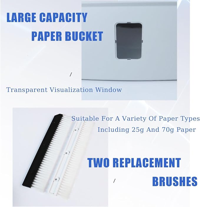 Crinkle Paper Shredded, Cut Paper Machine, Automatic Zig Zag Shredded, 7.5L Visible Transparent Window Capacity