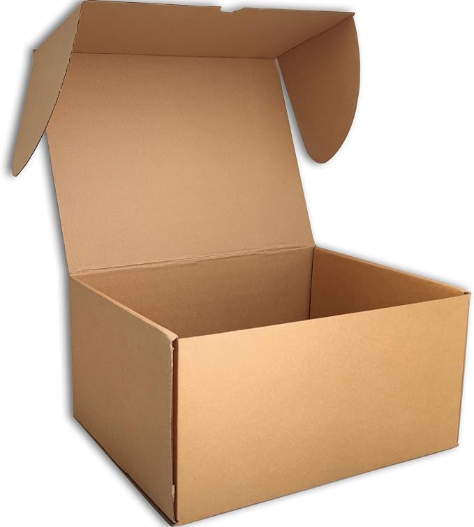 12x10x6 Shipping Boxes (15pcs) Brown Mailer Corrugated Cardboard Box | for Packaging, Literature, Packing, Mailing, Storage, Small Business, Moving, Gift, Supplies, Quick Fold, Tab Locking