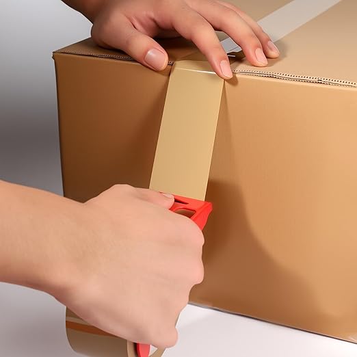 Brown Packing Tape 24 Rolls Heavy Duty Packing Tape with 3 Dispenser - 2.5mil x 1.88" x 60Y Strong Adhesive Packaging Tape for Carton Sealing, Shipping, Mailing & Storage