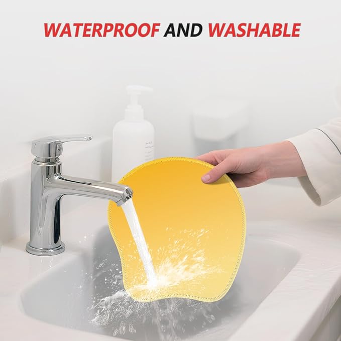 ITNRSIIET Mouse Pad Non-Slip Rubber Base Smooth Surface Stitched Edges Waterproof Durable Compatible with All Mice for Office & Gaming, Desk Accessory, 8.7x8.3x0.12 inch, Yellow Gradient