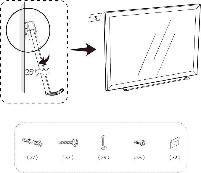 Amazon Basics Large Magnetic Dry Erase Whiteboard, 48" x 72", Aluminum Frame, Silver/White, with Pen Tray for School, Classroom, Office & Home