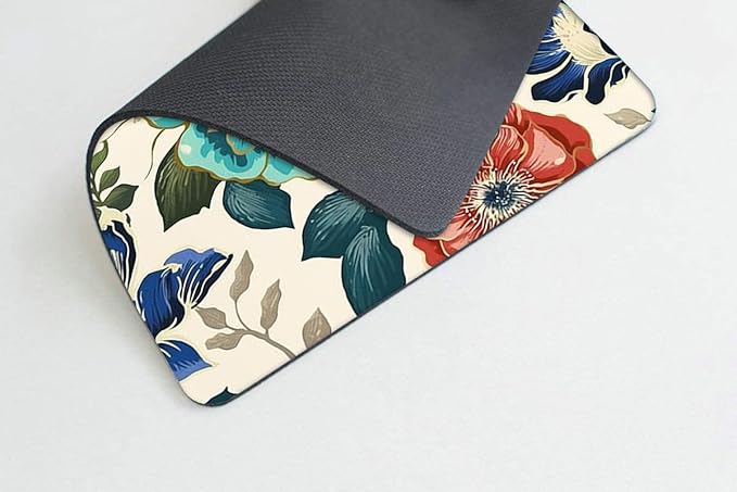 Teal Flowers Mouse pad Customized Mousepad Non-Slip Rubber Base Mouse Pads for Computers Laptop Office Desk Accessories Mouse pad
