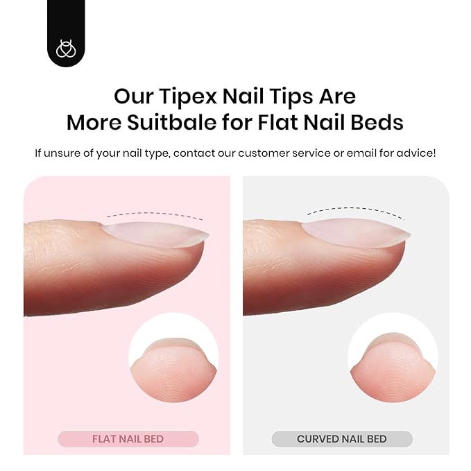 Beetles Tipex Instant Apex Nail Tips, 512Pcs Medium Coffin Pre-Building & Pre-Etched Gel Nail Tips, Thick Strong Half Matte Acrylic Nail, 16 Sizes Press on Nails