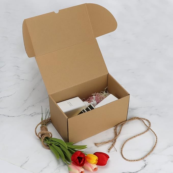 HORLIMER 11x6x6 inches Shipping Boxes Set of 20, Brown Corrugated Cardboard Box Literature Mailer