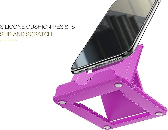 MoKo 2 Pack Cell Phone Stand for Desk, Tablet Stand for 4"-11" Devices | Ultra-light, compact foldable design, fits iPhone, iPad, Galaxy & e-readers, 6 adjustable angles, portrait/landscape viewing
