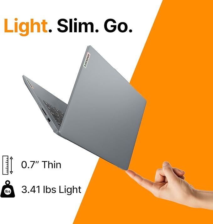 Lenovo IdeaPad Slim 3i 15.6" FHD Laptop • Microsoft Office 365 • 1.1TB Storage • LPDDR5 • Intel 4 Cores • 128GB SSD and 1TB Cloud • WiFi 6 • Military-Grade • Windows 11 no Mouse • Essential Laptop