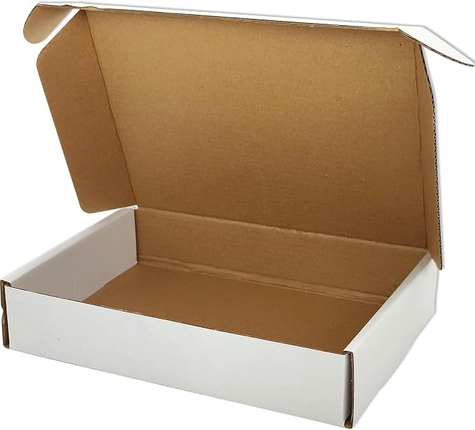 11x8x2 Shipping Boxes White Mailer Corrugated Cardboard Box Set of 30 | for Packaging, Literature, Packing, Mailing, Storage, Small Business, Moving, Gift, Supplies, Quick Fold, Tab Locking