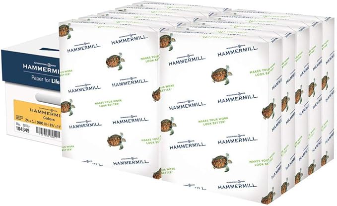 Hammermill Colored Paper, 24 lb Goldenrod Printer Paper, 8.5 x 11 - Made in the USA, Pastel Paper, 104349C - 10 Ream (5,000 Sheets)