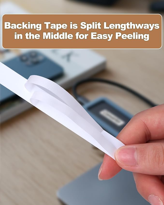 MarkDomain Laminated 0.47" White Label Tape Replacement for TZe-231 Brother Label Maker Tape 12mm 0.47" TZe TZ Tape Compatible with Brother P-Touch PT-D210 PT-H110 PT-D220 PT-1880, 6-Pack