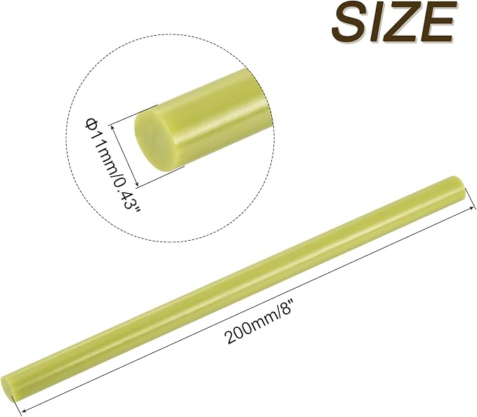 uxcell 30pcs Full Size Hot Glue Gun Sticks 8-inch x 0.43-inch High Sticky Large Hot Glue Sticks for Glue Gun, Fruit Green