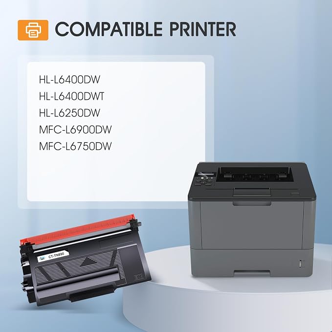 TN890 TN-890 TN 890 Toner Cartridge Black 2-Pack HL-L6400DW MFC-L6900DW | Cartridge for Brother TN890 HL-L6400DW HL-L6400DWT HL-L6250DW MFC-L6900DW MFC-L6750DW L6400DW L6900DW Printer