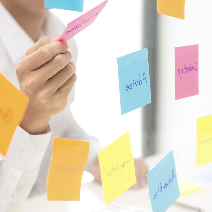 Mr. Pen- Sticky Notes, 3”x3”, 12 Pads, 600 Sheets | Bulk Sticky Notes, Self-Stick Note Pads, Perfect for Office, School, Home, Study & Organization